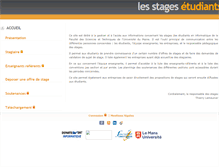 Tablet Screenshot of info-stages.univ-lemans.fr